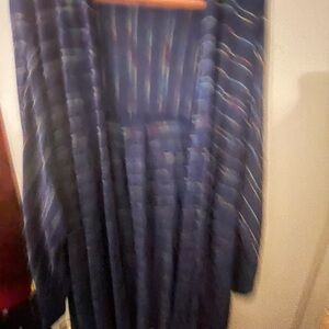 Torrid Navy and Multicolor Striped Top